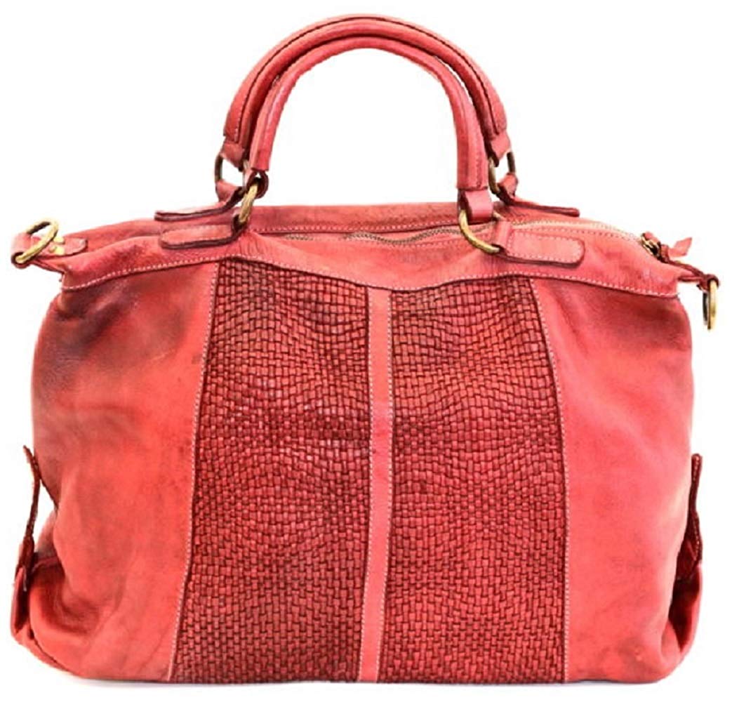 BZNA Bag Emely weinrot Italy Designer Damen Ledertasche Handtasche Schultertasche Tasche Leder Beutel Neu
