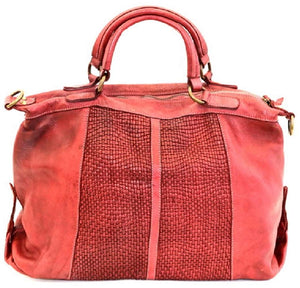 BZNA Bag Emely weinrot Italy Designer Damen Ledertasche Handtasche Schultertasche Tasche Leder Beutel Neu