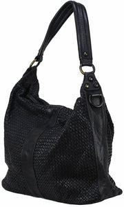 BZNA Bag Rebeca schwarz Italy Designer Damen Handtasche Schultertasche Tasche Leder Shopper Neu