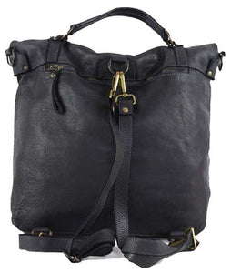 BZNA Bag Gabi grün Backpacker Designer Rucksack Damenhandtasche Schultertasche Leder Nappa ItalyNeu
