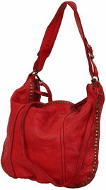 Load image into Gallery viewer, BOZANA Bag Giulia rosso Italy Designer Damen Handtasche Schultertasche Tasche Leder Shopper Neu
