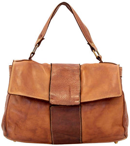 BZNA Bag Santa cognac Italy Designer Damen Handtasche Ledertasche Schultertasche Tasche Leder Shopper Neu