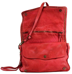 BZNA Bag Gil Rot rosso Italy Designer Clutch Umhängetasche Damen Handtasche Schultertasche Tasche Leder Shopper Neu