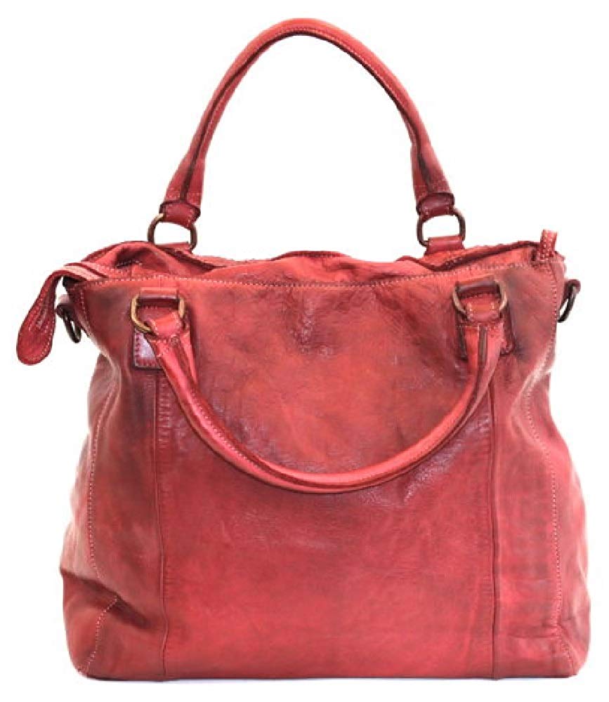 BZNA Bag Eva rot Italy Designer Damen Ledertasche Handtasche Schultertasche Tasche Leder Beutel Neu