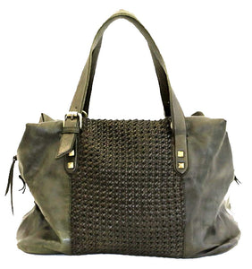 BZNA Bag Serena grün Italy Designer Damen Handtasche Ledertasche Schultertasche Tasche Leder Shopper Neu