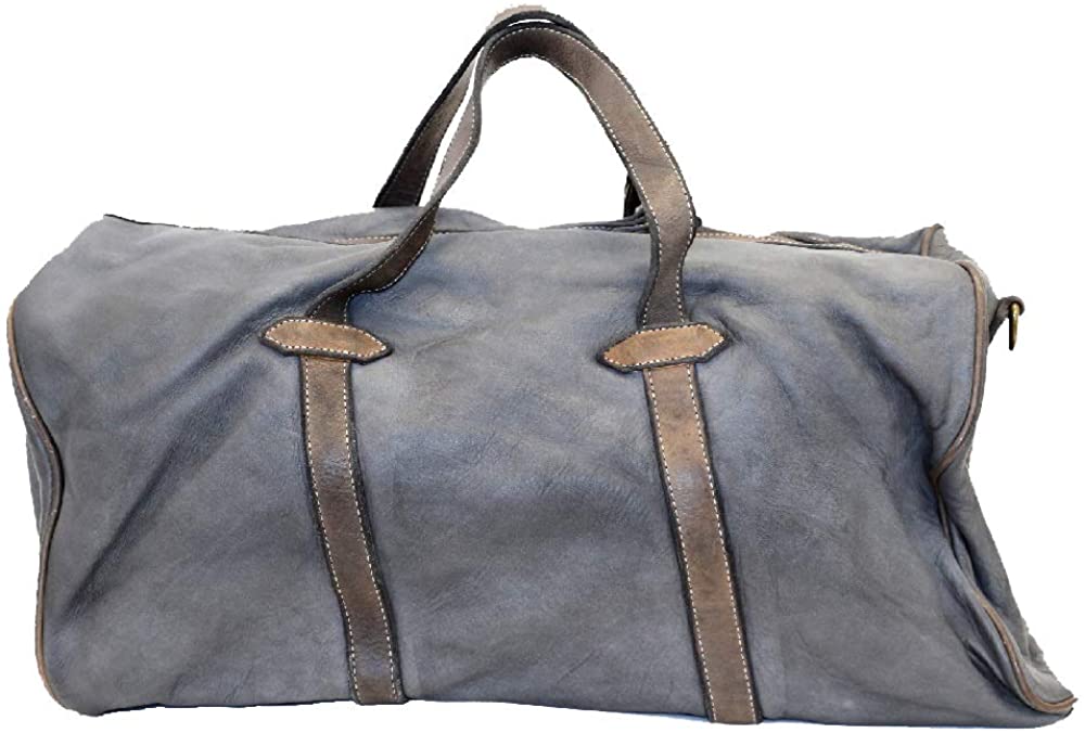 BZNA Bag Antonio grau Italy Designer Weekender Damen Handtasche Schultertasche Tasche Leder Shopper Neu