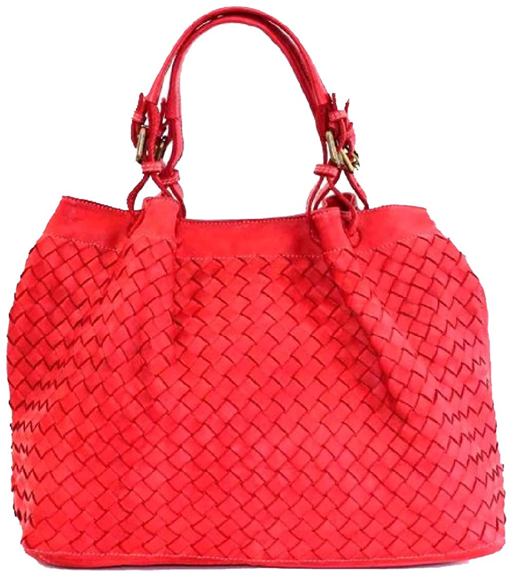 BZNA Bag Fina small rot Lederfarben Italy Designer Damen Handtasche Schultertasche Tasche Schafsleder Shopper Neu