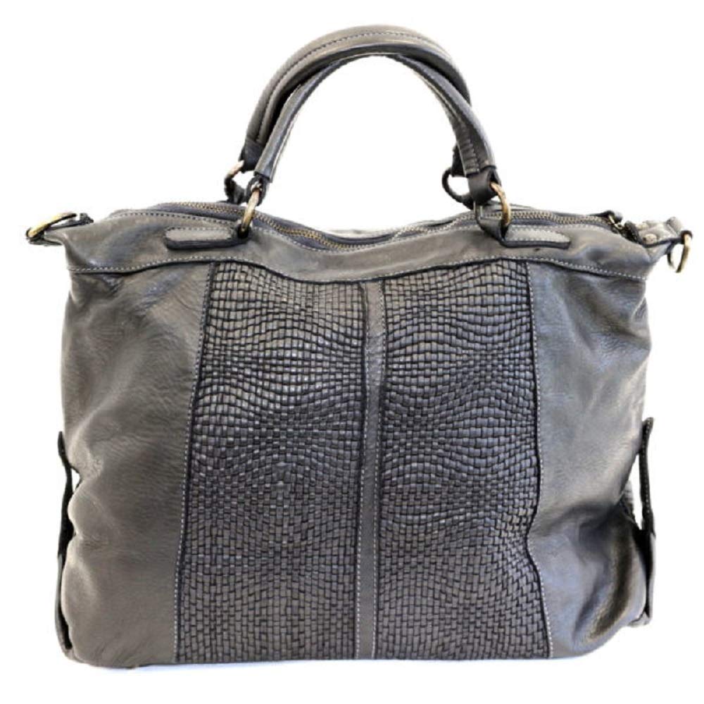 BZNA Bag Emely nero schwarz Italy Designer Damen Ledertasche Handtasche Schultertasche Tasche Leder Beutel Neu