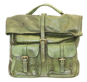 BZNA Bag Yago grün Backpacker Designer Rucksack Damenhandtasche Schultertasche Leder Nappa Italy Neu