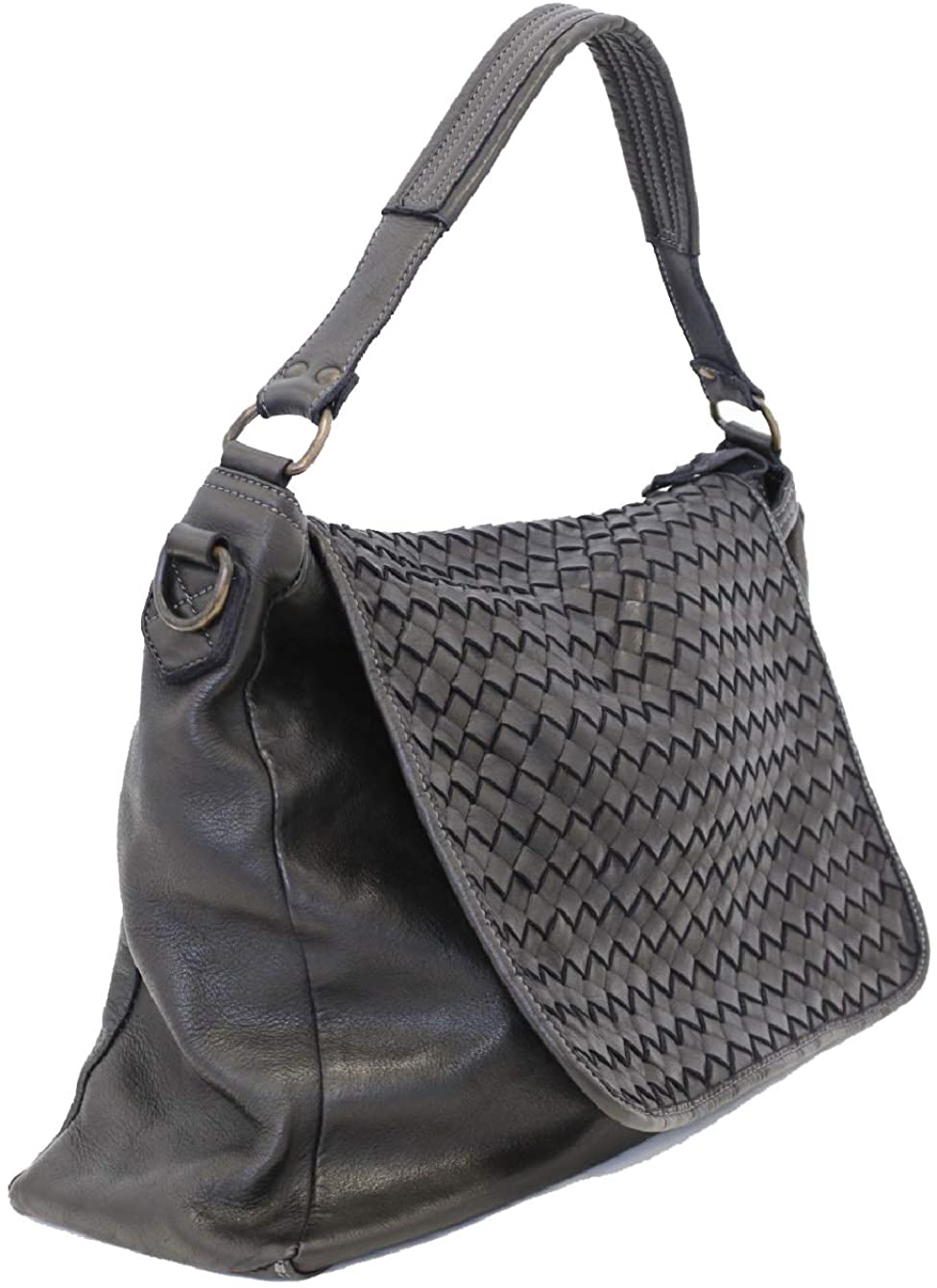 Bozana Bag Rimini schwarz Italy Designer Damen Handtasche Schultertasche Tasche Calf Leather Shopper Neu
