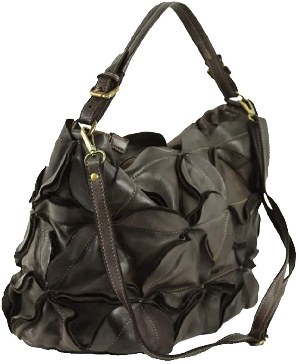 BZNA Bag Peppina grau Italy Designer Damen Handtasche Schultertasche Tasche Leder Shopper Neu