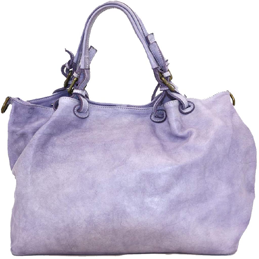 BZNA Bag Fee purpel Lederfarben Italy Designer Damen Handtasche Schultertasche Tasche Calf Leather Shopper Neu