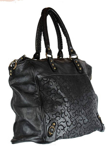 BZNA Bag Ella X Laser schwarz nero Italy Designer Damen Handtasche Ledertasche Schultertasche Tasche Leder Shopper Neu