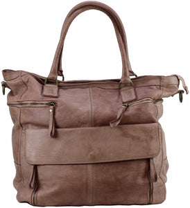 BZNA Bag Boney rosa Italy Designer Damen Handtasche Schultertasche Tasche Leder Shopper Neu