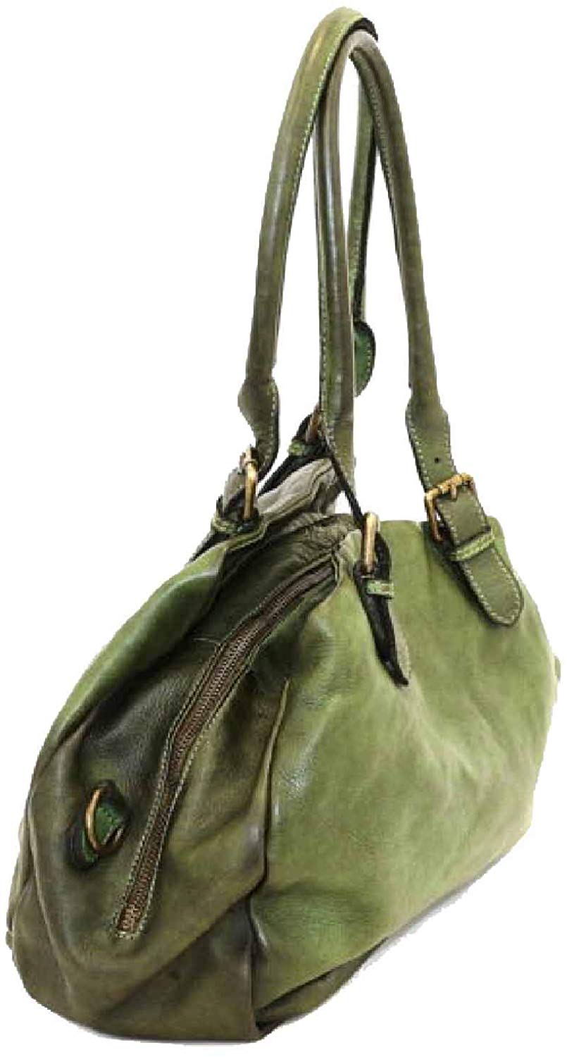 BZNA Bag Linn gelb Schultertasche Italy Designer Damen Handtasche Tasche Leder Bag Neu