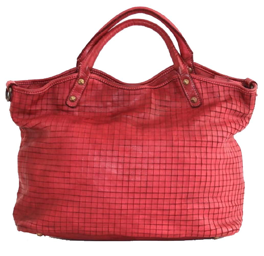 BZNA Bag Lotta rosso rot Italy Designer Damen Ledertasche Handtasche Schultertasche Tasche Leder Beutel Neu