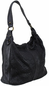 BZNA Bag Rebeca schwarz Italy Designer Damen Handtasche Schultertasche Tasche Leder Shopper Neu
