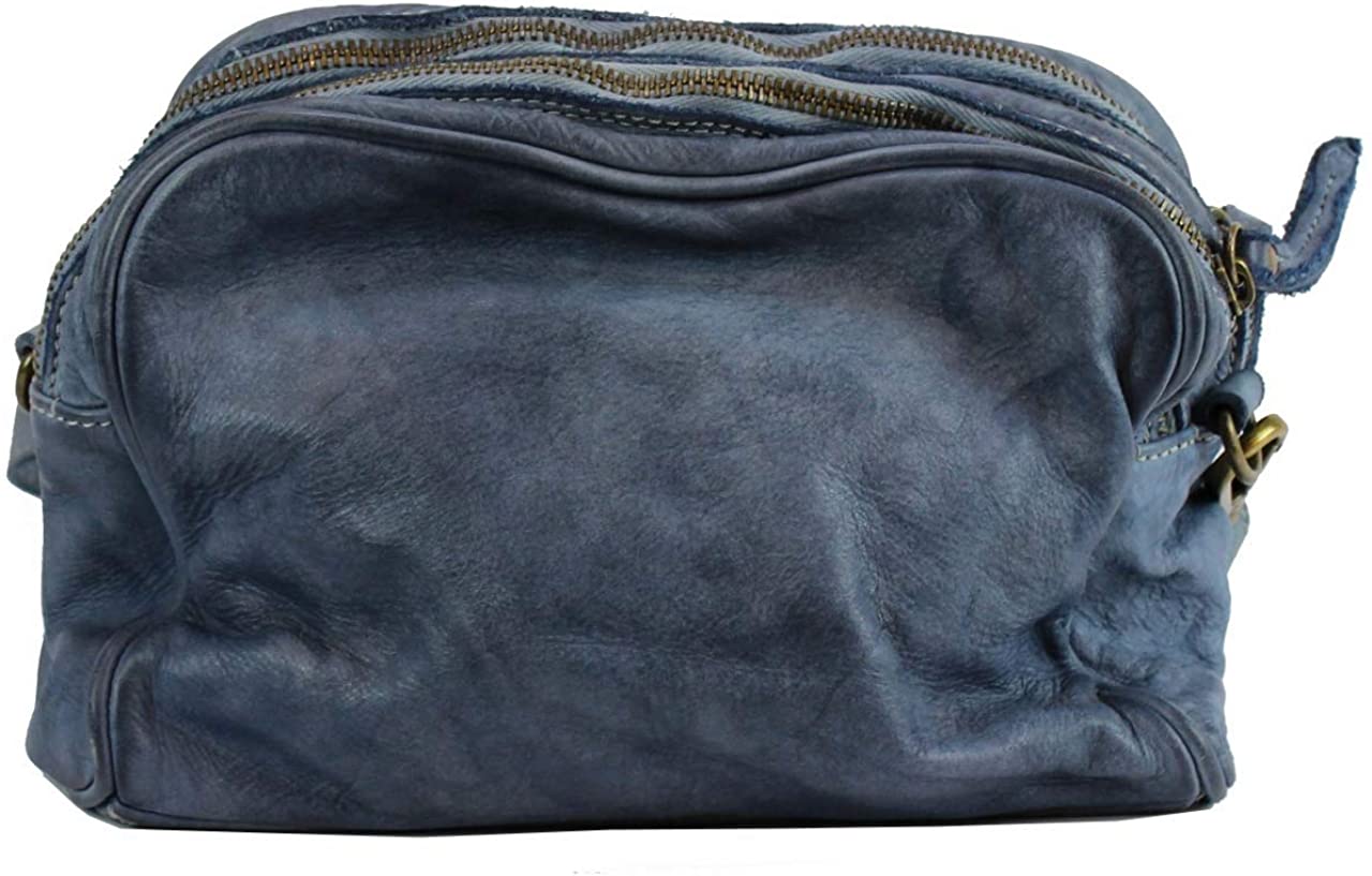 BZNA Bag Lucy Blau blue Italy Designer Clutch Braided Ledertasche Umhängetasche Damen Handtasche Schultertasche Tasche Leder Shopper Neu