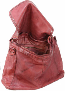 BOZANA Bag Jule rosso Italy Designer Messenger Damen Handtasche Schultertasche Tasche Schafsleder Shopper Neu