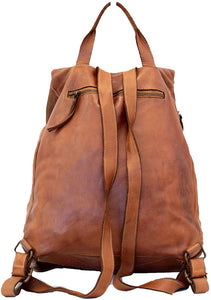BZNA Bag Rinalto coganc braun Italy Rucksack Backpacker Designer Tasche Handtasche Schultertasche Leder Damen Neu