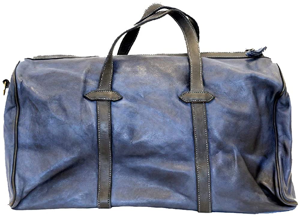 BZNA Bag Antonio blau Italy Designer Weekender Damen Handtasche Schultertasche Tasche Leder Shopper Neu