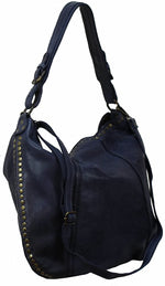 Load image into Gallery viewer, BOZANA Bag Giulia blue Italy Designer Damen Handtasche Schultertasche Tasche Leder Shopper Neu
