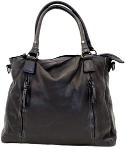 BZNA Bag Emy schwarz Italy Designer Damen Ledertasche Handtasche Schultertasche Tasche Leder Beutel Neu