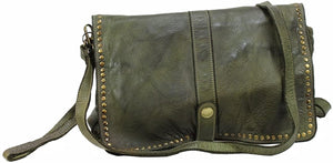 BZNA Bag Luna verde Italy Designer Clutch Umhängetasche Ledertasche Damen Handtasche Schultertasche Tasche Leder Shopper Neu