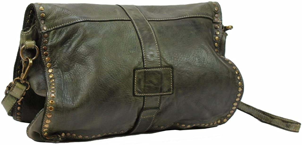 BZNA Bag Luna verde Italy Designer Clutch Umhängetasche Ledertasche Damen Handtasche Schultertasche Tasche Leder Shopper Neu