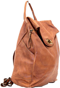 BZNA Bag Rinalto braun moro Italy Rucksack Backpacker Designer Tasche Handtasche Schultertasche Leder Damen Neu