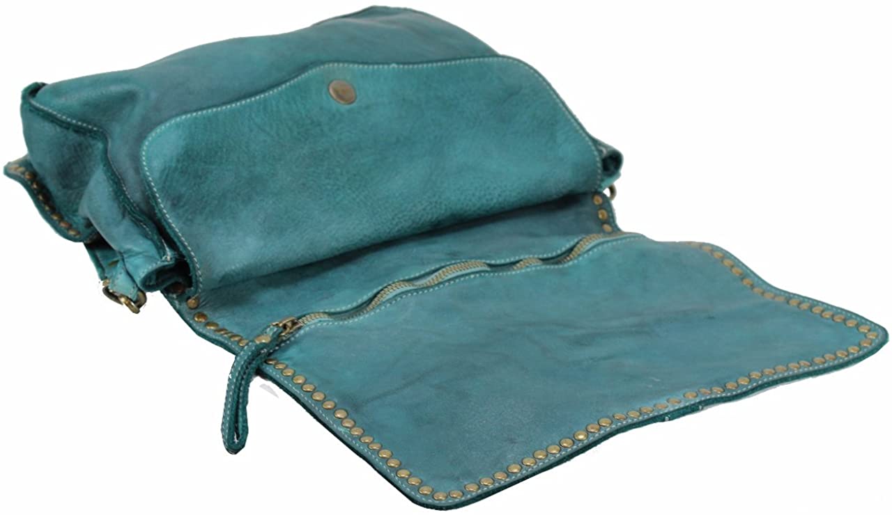 BZNA Bag Luna jeans blau Italy Designer Clutch Umhängetasche Ledertasche Damen Handtasche Schultertasche Tasche Leder Shopper Neu
