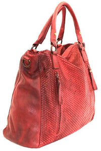 BZNA Bag Eva rot Italy Designer Damen Ledertasche Handtasche Schultertasche Tasche Leder Beutel Neu