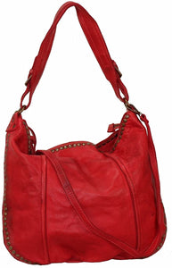 BOZANA Bag Giulia rosso Italy Designer Damen Handtasche Schultertasche Tasche Leder Shopper Neu