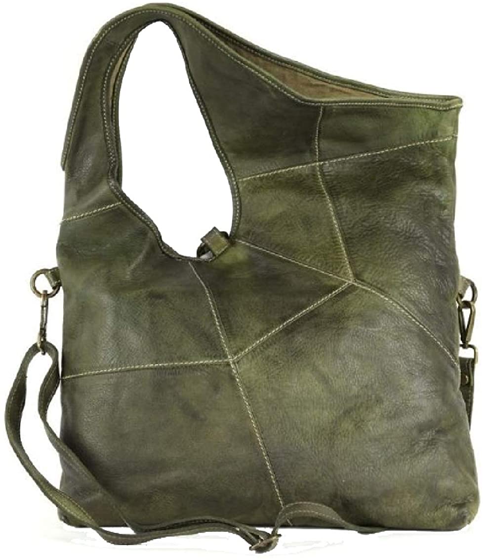 BZNA Bag Vegas grün Italy Designer Damen Handtasche Schultertasche Tasche Leder Shopper Neu