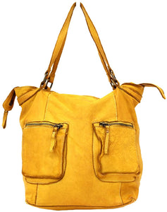 BZNA Bag Allegra gelb Italy Designer Damen Handtasche Schultertasche Tasche Leder Shopper Neu