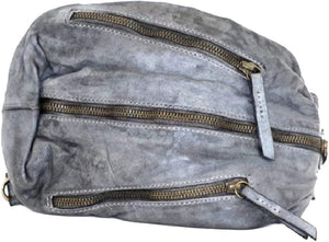 BZNA Bag Martin grau Italy Designer Gürteltasche Bauchtasche Fanny Bag Umhängetasche Schultertasche Tasche Leder Shopper Neu