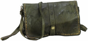 BZNA Bag Luna verde Italy Designer Clutch Umhängetasche Ledertasche Damen Handtasche Schultertasche Tasche Leder Shopper Neu