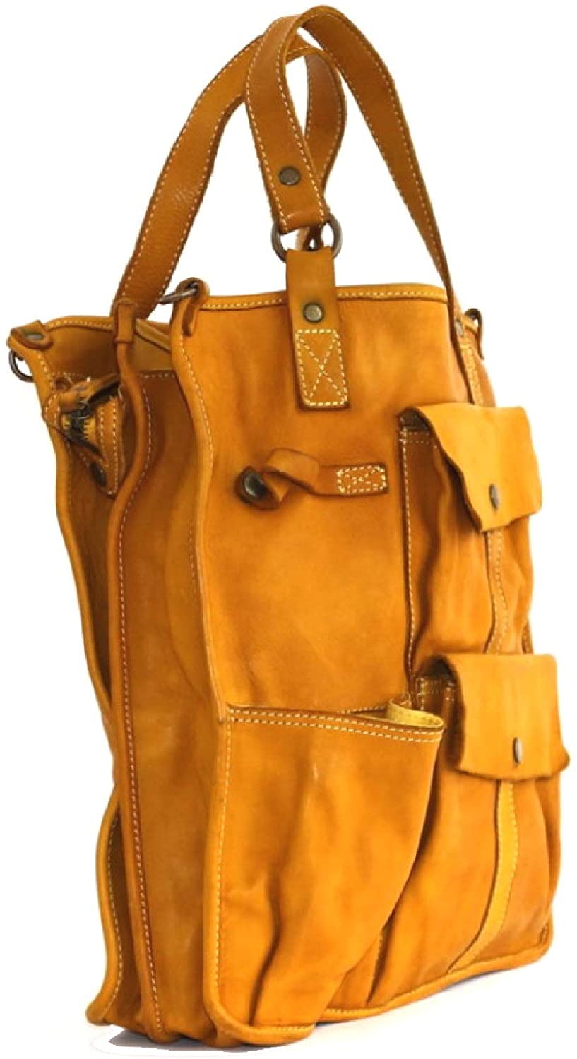 BZNA Bag Como braun Italy Designer Damen Handtasche Schultertasche Tasche Leder Shopper Neu