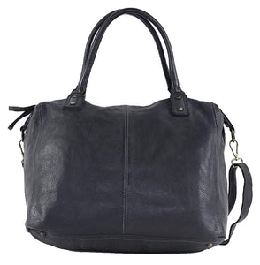 BZNA Bag Viola schwarz Italy Designer Damen Handtasche Ledertasche Schultertasche Tasche Leder Shopper Neu