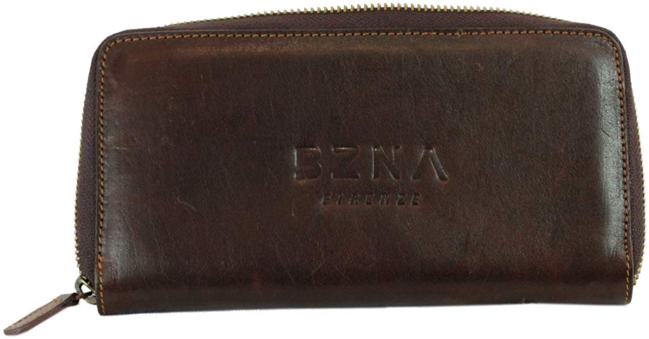 BZNA Firenze Riva moro Wallet vegetable tanned Leather Leder Portemonnaie Geldbörse Neu