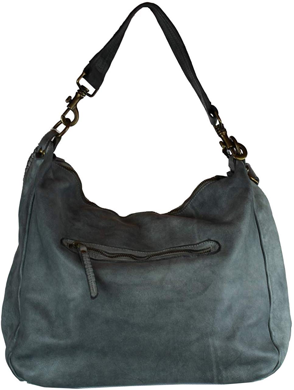 BZNA Bag Emilia blau Italy Designer Damen Handtasche Schultertasche Tasche Leder Shopper Neu
