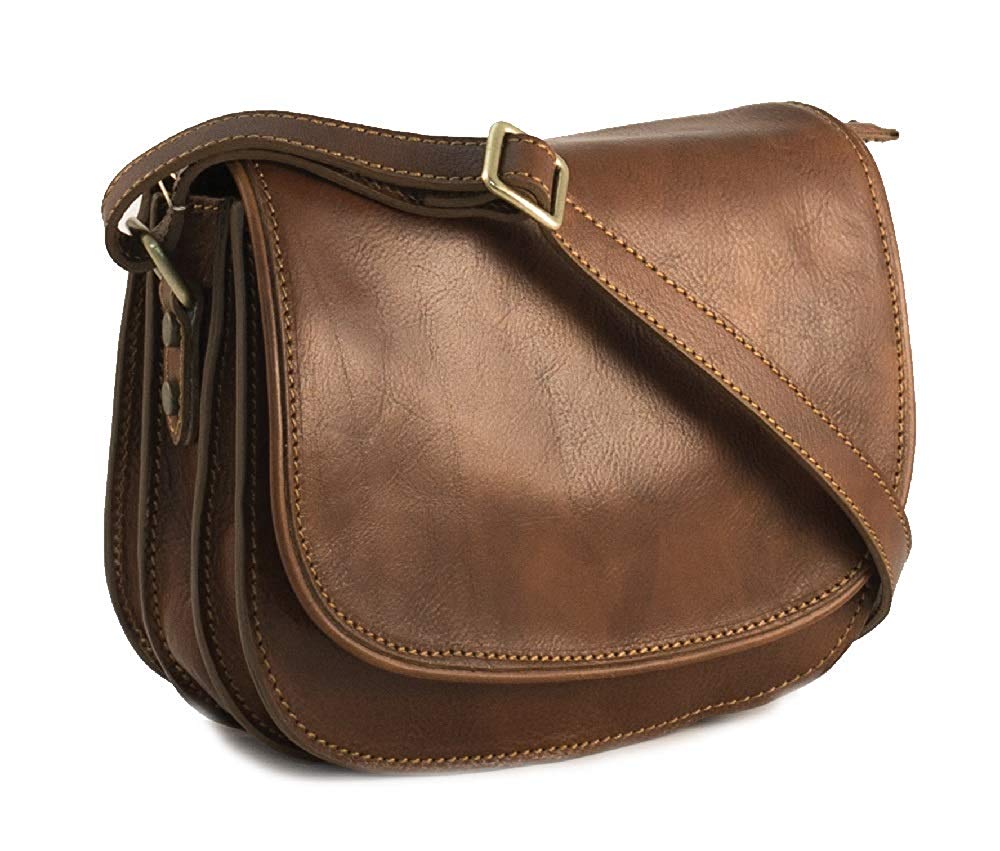 BZNA Firenze Bag Jonas piccola braun Schultertasche Italy Designer Handtasche Ledertasche Schultertasche Tasche Neu - B Z N A