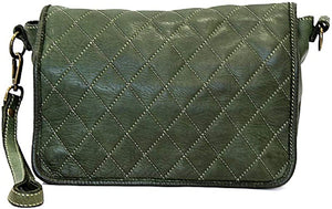 BZNA Bag Leni grün Italy Designer Clutch Ledertasche Umhängetasche Damen Handtasche Schultertasche Tasche Leder Shopper Neu