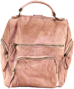BZNA Bag Stella alt rosa Backpacker Designer Rucksack Damenhandtasche Schultertasche Leder Nappa sheep ItalyNeu