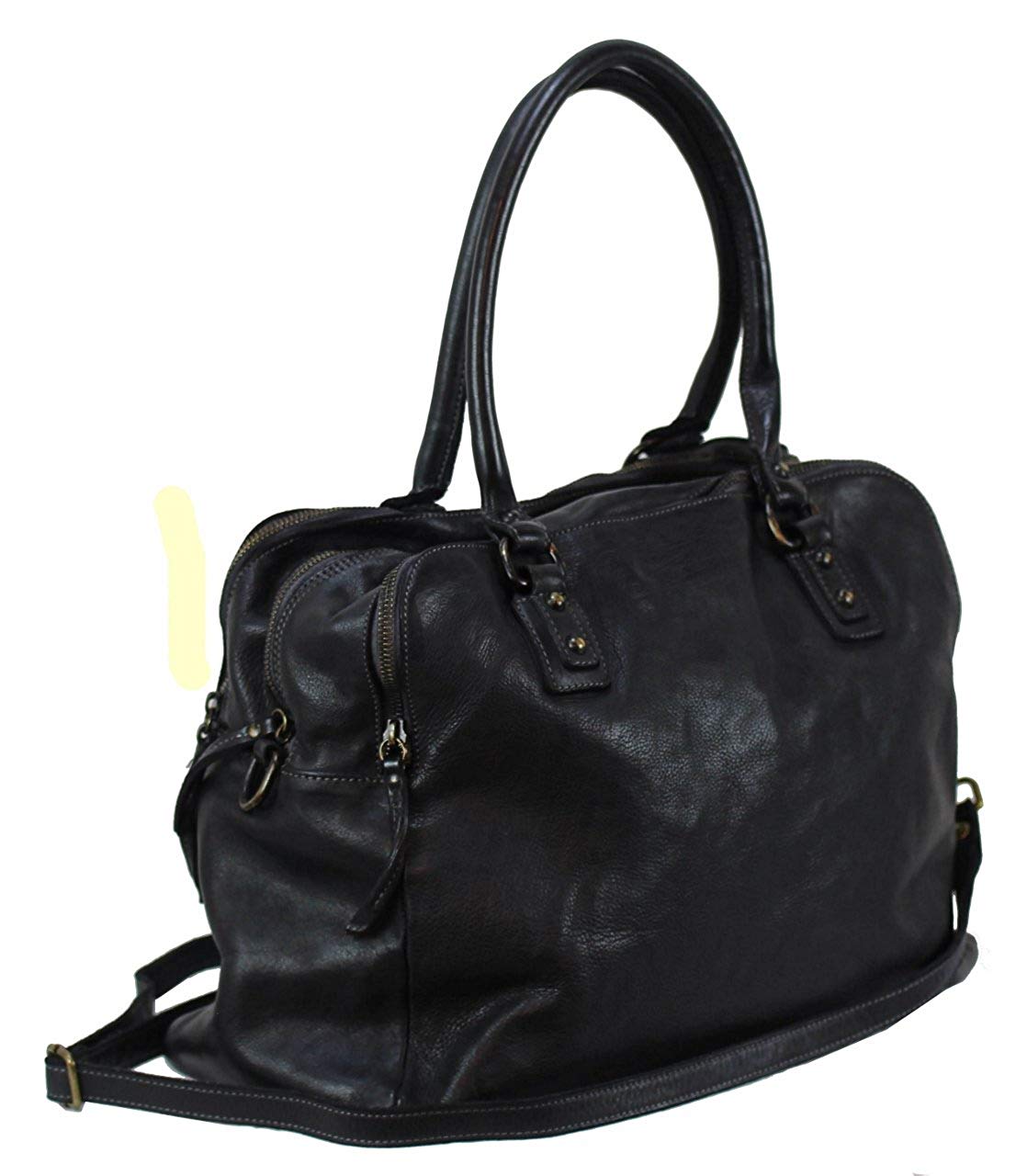 BZNA Bag Lue nero Italy Designer Messenger Damen Handtasche Schultertasche Tasche Leder Shopper Neu