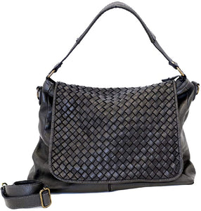 Bozana Bag Rimini schwarz Italy Designer Damen Handtasche Schultertasche Tasche Calf Leather Shopper Neu