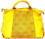 Load image into Gallery viewer, BZNA Bag Emely gelb Italy Designer Damen Ledertasche Handtasche Schultertasche Tasche Leder Beutel Neu
