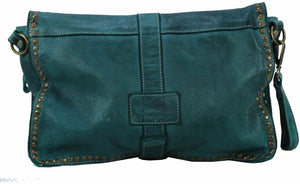 BZNA Bag Luna jeans blau Italy Designer Clutch Umhängetasche Ledertasche Damen Handtasche Schultertasche Tasche Leder Shopper Neu