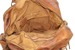 BZNA Bag Lue cognac Italy Designer Messenger Damen Handtasche Schultertasche Tasche Leder Shopper Neu