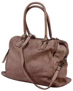 BOZANA Bag Lue alt rosa Italy Designer Messenger Damen Handtasche Schultertasche Tasche Leder Shopper Neu